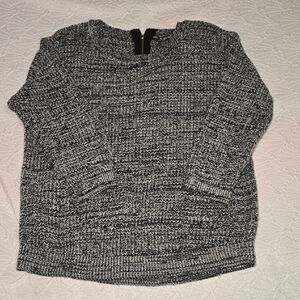 3/$10 Cable & Gauge Black and Gray Marled Crew Neck Sweater